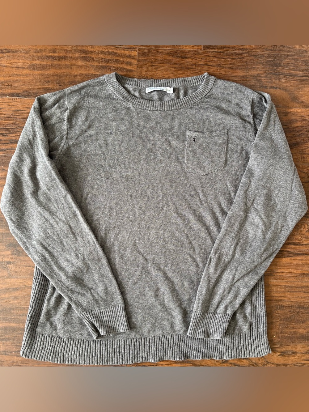Croquet Cotton Cashmere crewneck Sweater size XXL in Gray